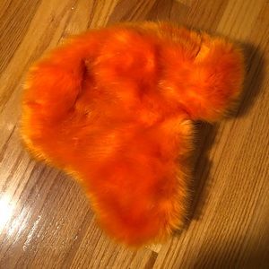 Fun Orange Faux Fur Snow Hat!!!